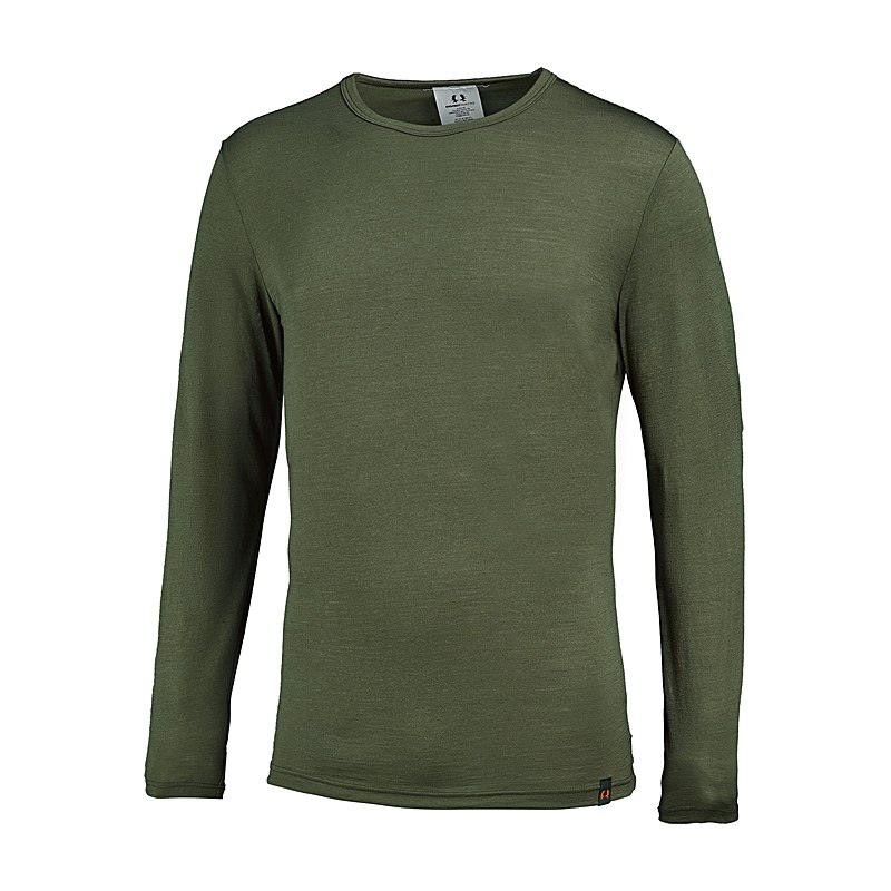 Nordforest Hunting Langarmshirt Merino, oliv, Größe M