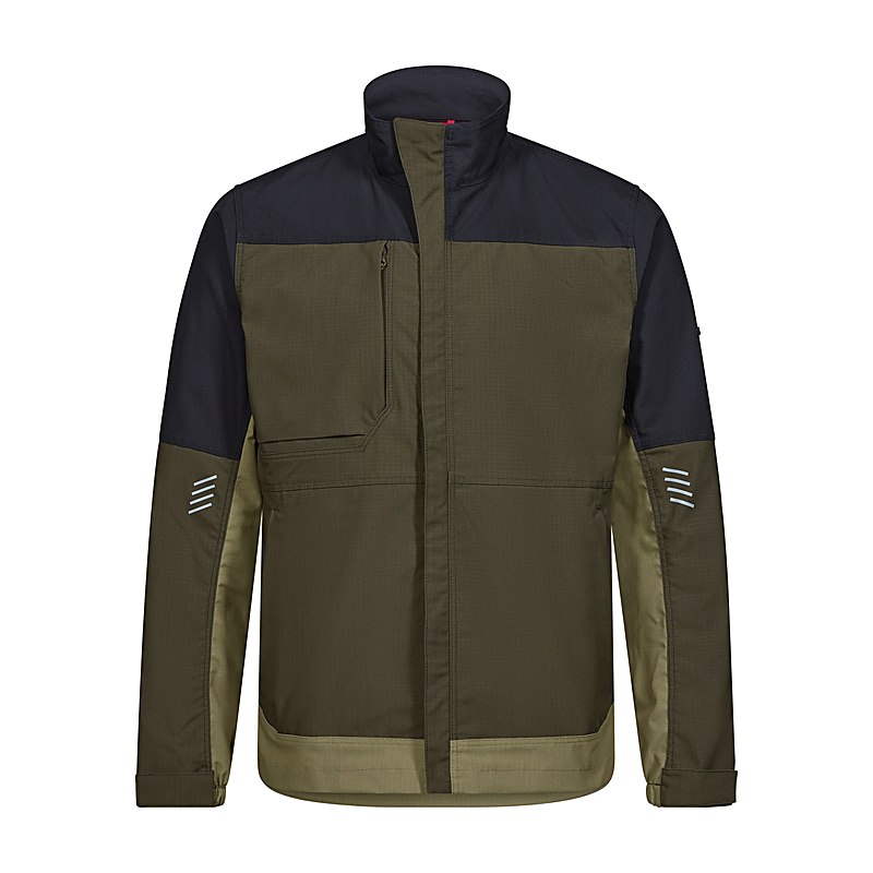 Engel Arbeitsjacke Entire mit Zwei-Wege-Stretch, forest green-black, Größe S
