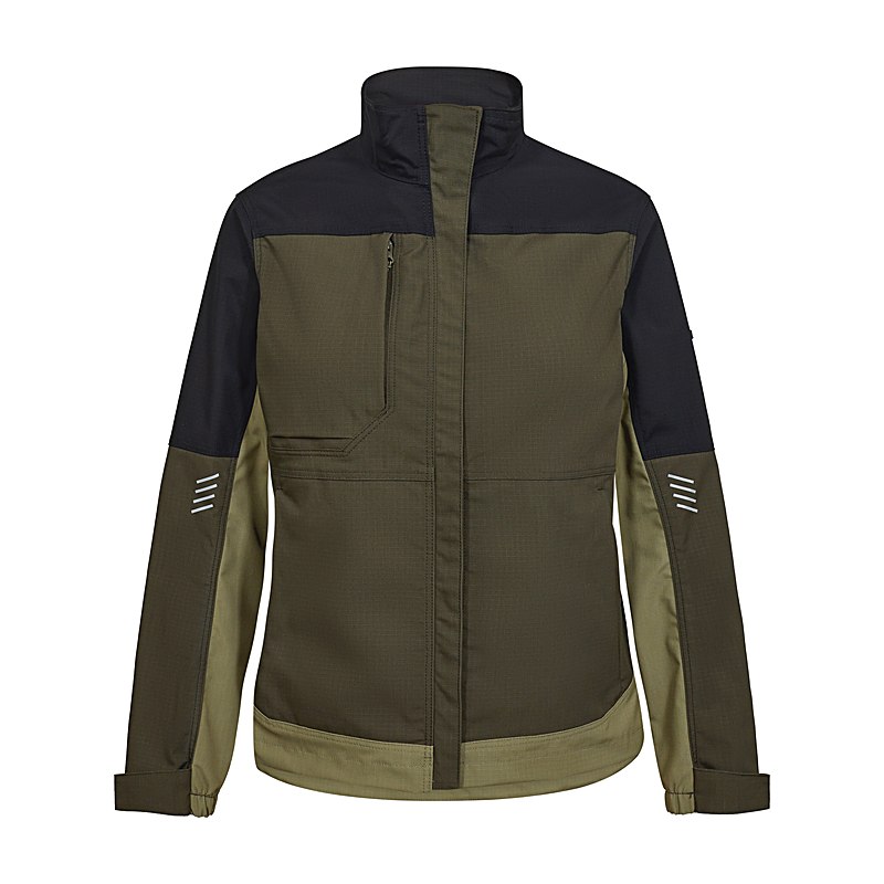 Engel Arbeitsjacke Entire mit Zwei-Wege-Stretch, forest green-black, Größe M