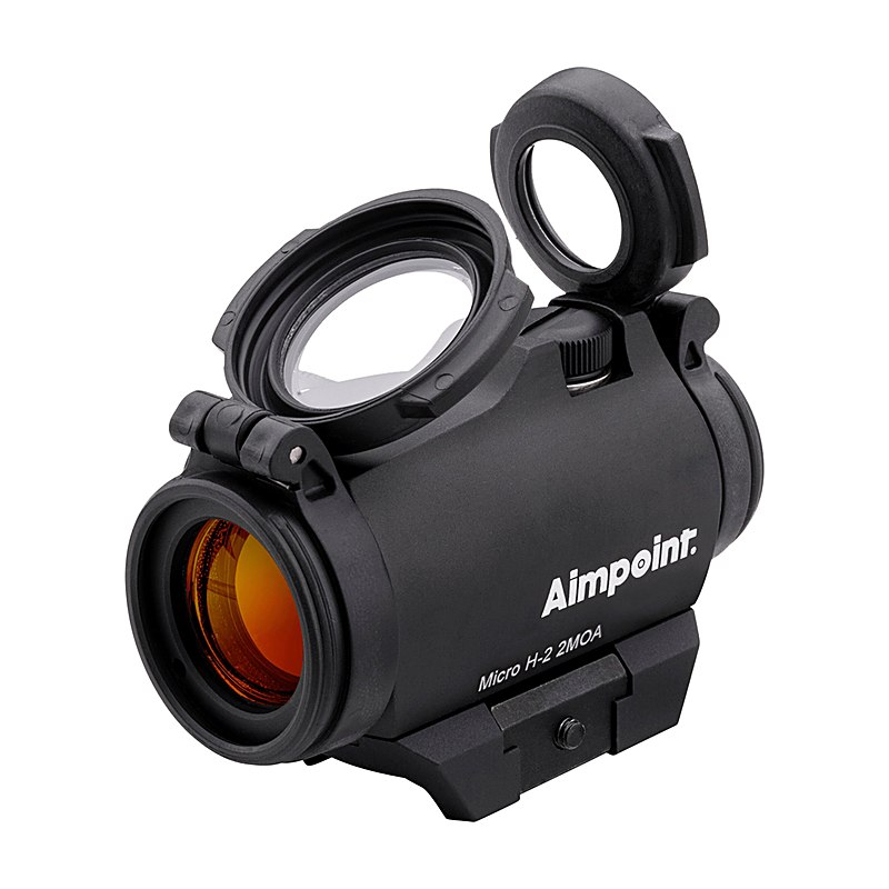 Aimpoint Rotpunktvisier Micro H-2, Adapter Weaver