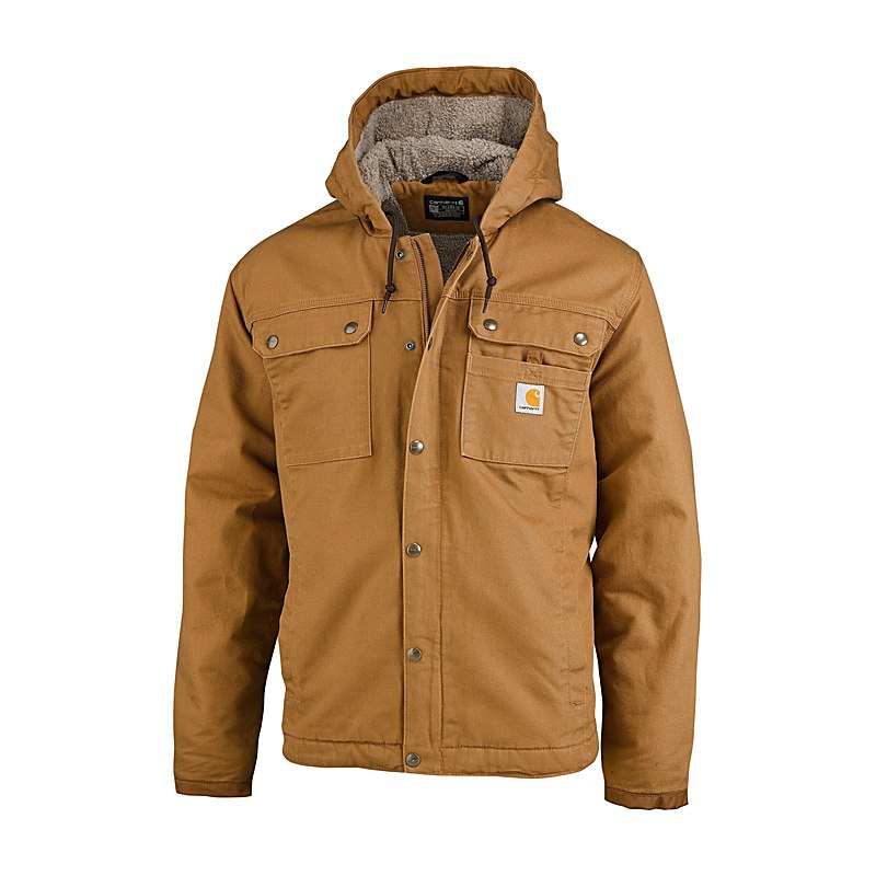 Carhartt Jacke Washed Duck Sherpa-Lined, carhartt brown, Größe M
