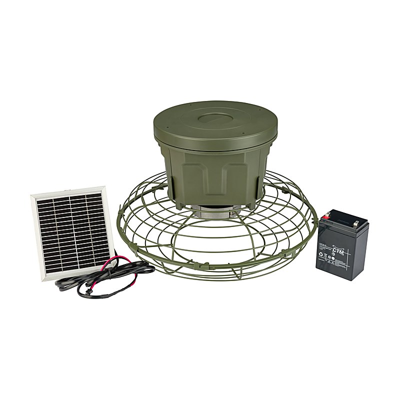 Eurohunt Futterautomat Evolution 2.0 mit Batterie und Solarpanel