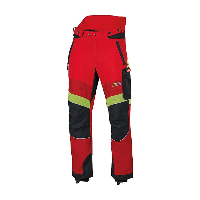 PSS Schnittschutzhose X-treme Breeze, rot-gelb, Größe 25