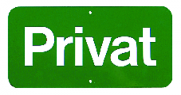 Skilt Privat