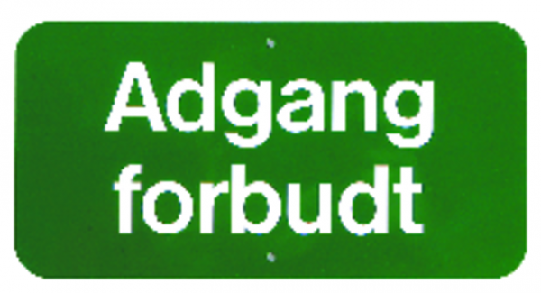Skilt Adgang forbudt
